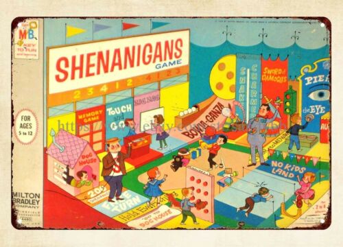 Vintage Collectibles Store - Shenanigans 보드 게임 1964 금속 주석