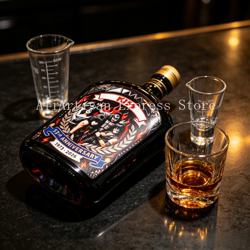 Vintage Collectible Liquor Bottles - 록 음악에서 영감을 받은 위스키 디캔터,