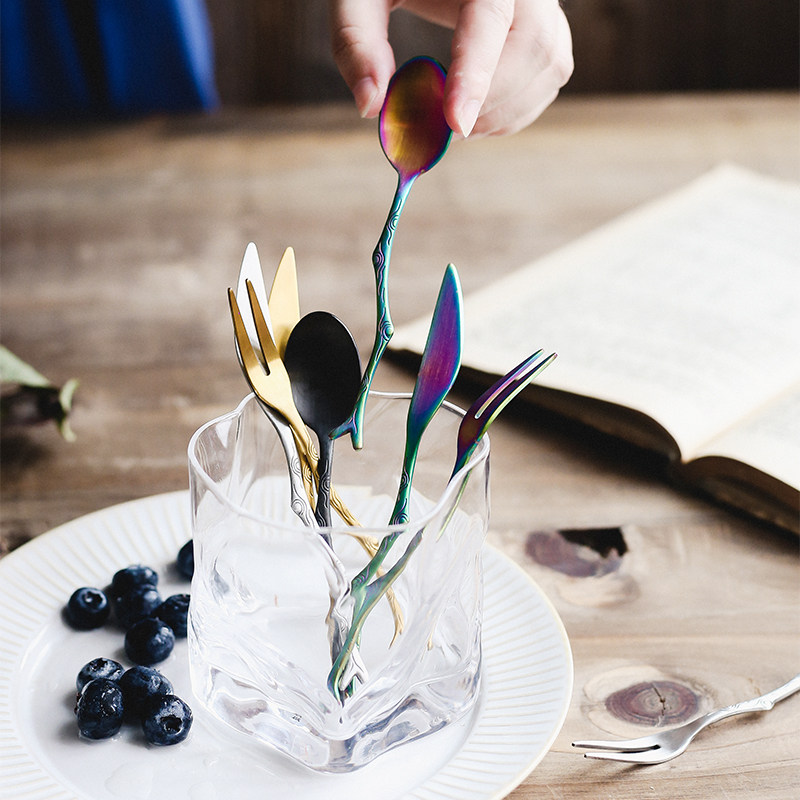 일본풍 빈티지 나뭇가지 모양 스테인리스 과일 포크 스푼 - Vintage Collectible Spoons 리뷰 및 가격