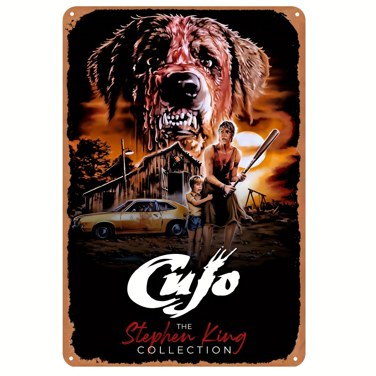 Cujo (1983) 빈티지 금속 틴 사인 - 레트로  - Vintage Collectible Posters 리뷰 및 가격