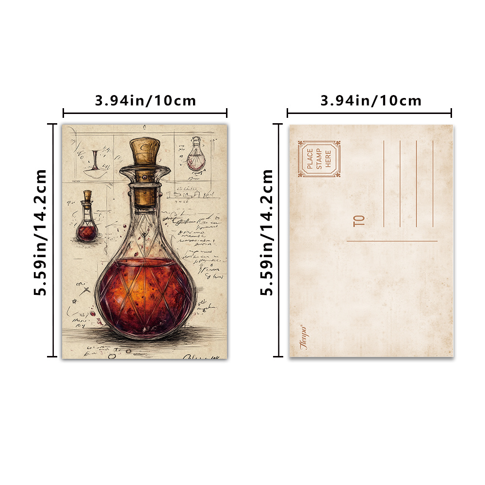 32개, 빈티지 포션병 엽서, 생일/기념일 선물, 수집 - Vintage Collectible Bottles 리뷰 및 가격