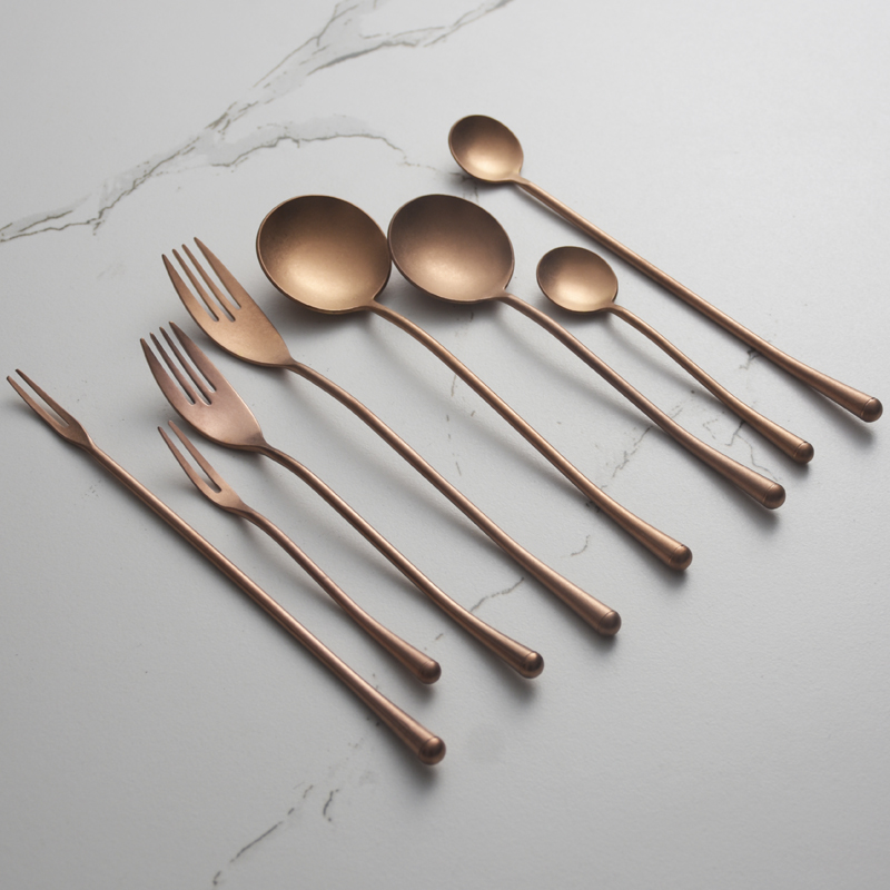 304 스테인레스 스틸 로즈 골드 나이프와 포크 스푼  - Vintage Collectible Spoons 리뷰 및 가격