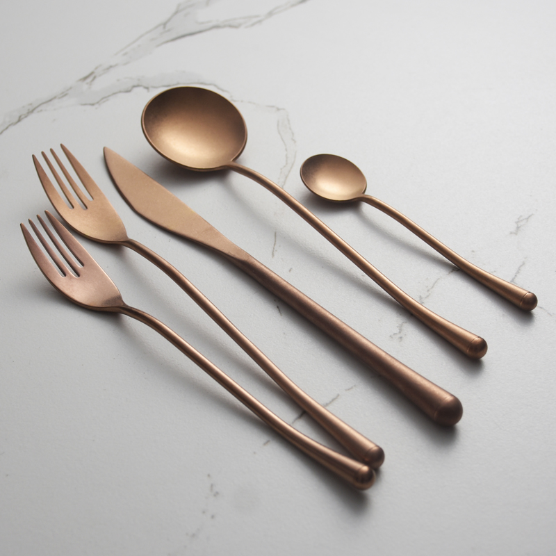 304 스테인레스 스틸 로즈 골드 나이프와 포크 스푼  - Vintage Collectible Spoons 리뷰 및 가격