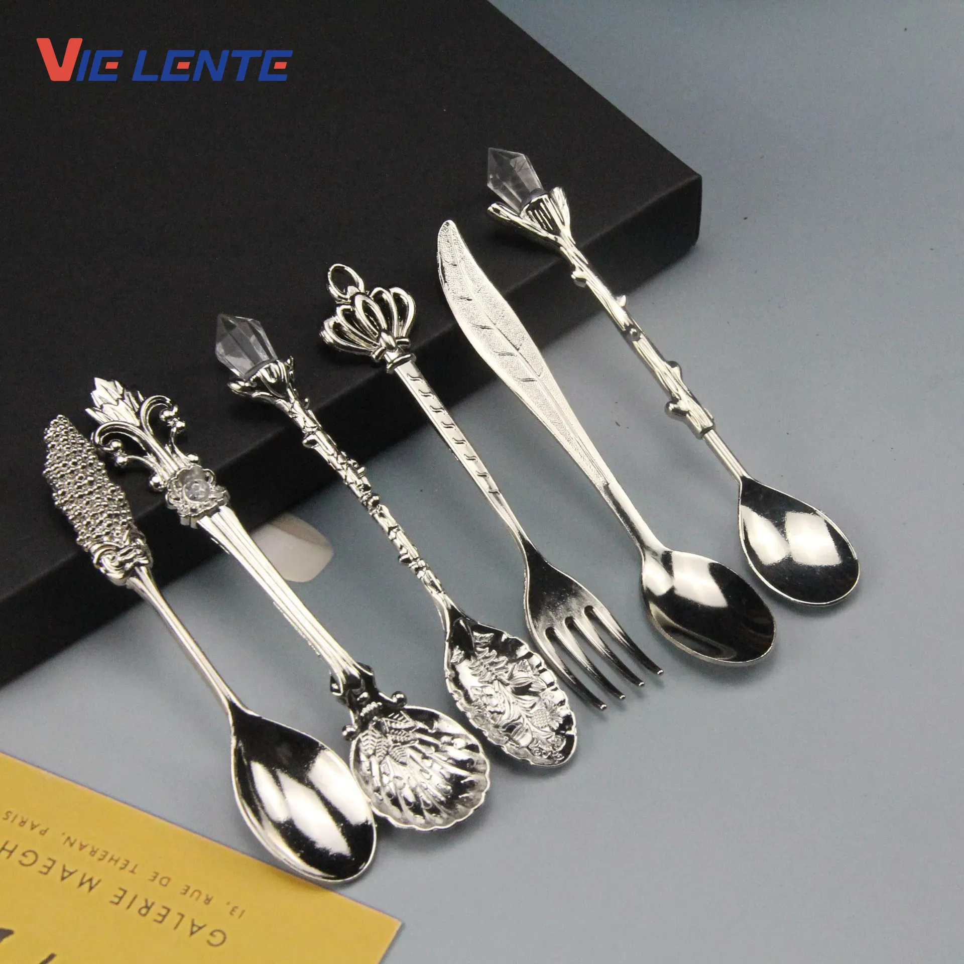 6pcs 세트 아이스크림 스푼 잼 스푼 디저트 스푼 아 - Vintage Collectible Spoons 리뷰 및 가격