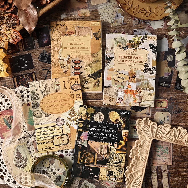 20매 빈티지 다이컷 스티커북, 커팅 불필요 & 쉽게  - Vintage Collectible Books 리뷰 및 가격