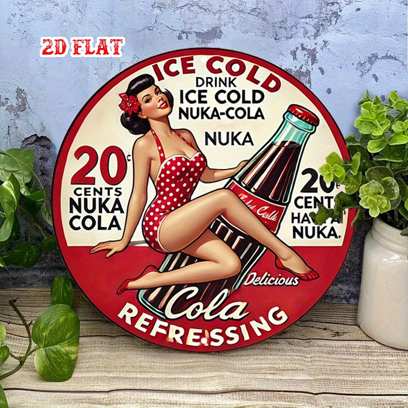 2D 평면, 1개 레트로 핀업 7.87x7.87 원형  - Vintage Collectible Plates 리뷰 및 가격