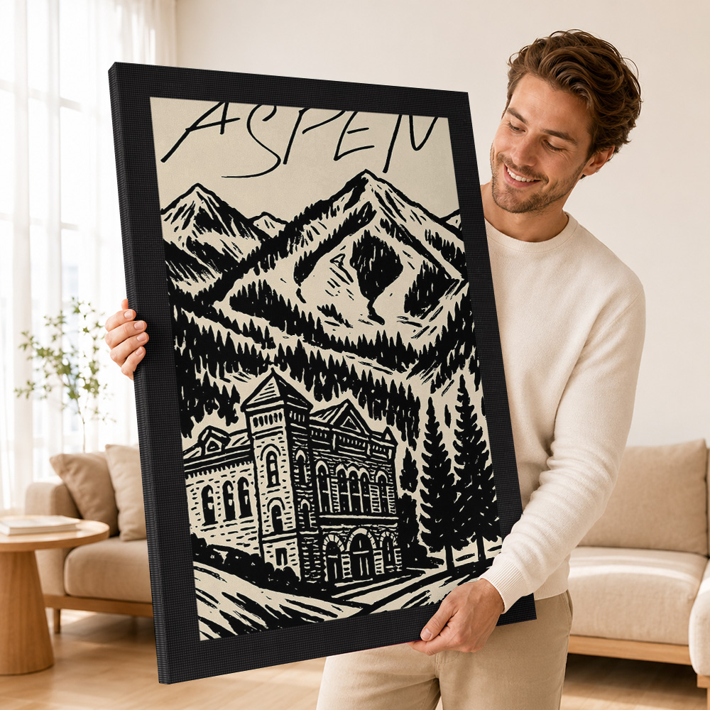 아스펜 빈티지 스키 캔버스 프린트 포스터, 맞춤형 모던 - Vintage Collectible Posters 리뷰 및 가격