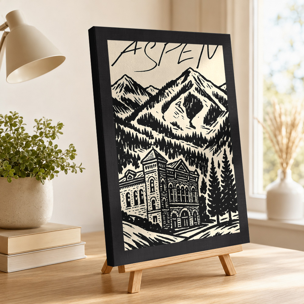 아스펜 빈티지 스키 캔버스 프린트 포스터, 맞춤형 모던 - Vintage Collectible Posters 리뷰 및 가격