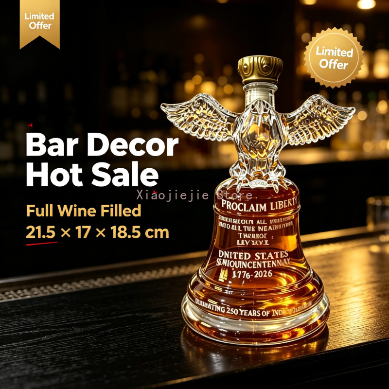 250주년 기념 미국 독립 기념 독수리 자유의 종 유리 - Vintage Collectible Liquor Bottles 리뷰 및 가격