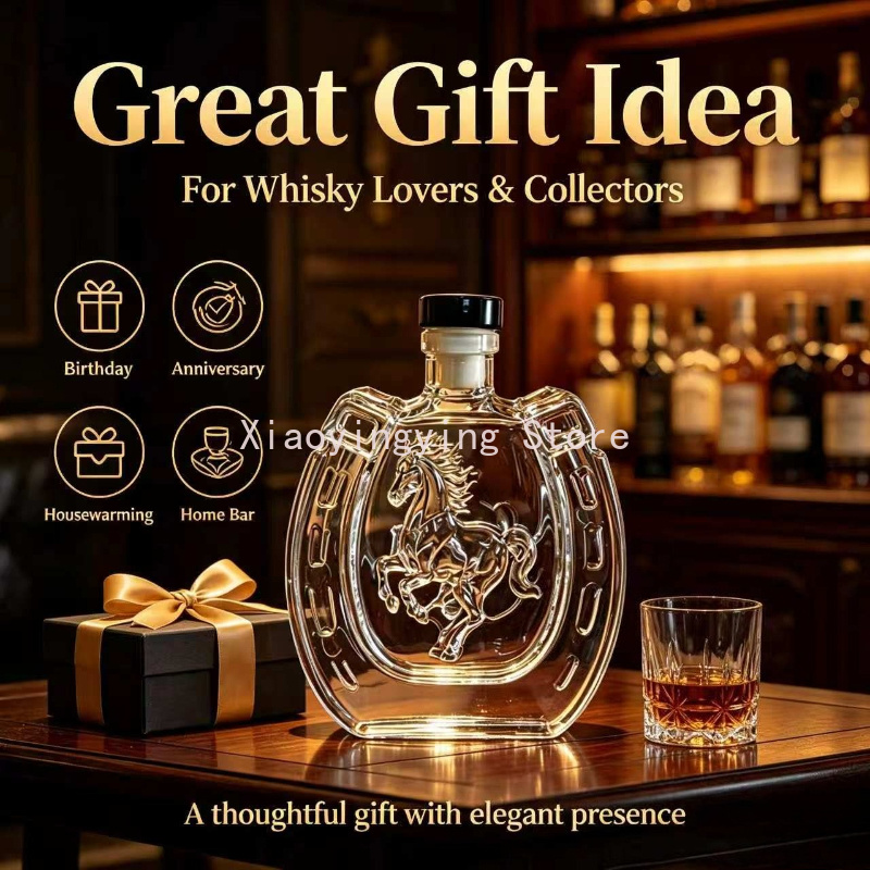 빈티지 말 무늬 유리 와인 디캔터, 말발굽 모양의 위스 - Vintage Collectible Liquor Bottles 리뷰 및 가격