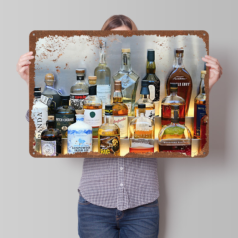 주류 병 컬렉션 포스터 맞춤형 벽 장식 빈티지 금속 간 - Vintage Collectible Liquor Bottles 리뷰 및 가격