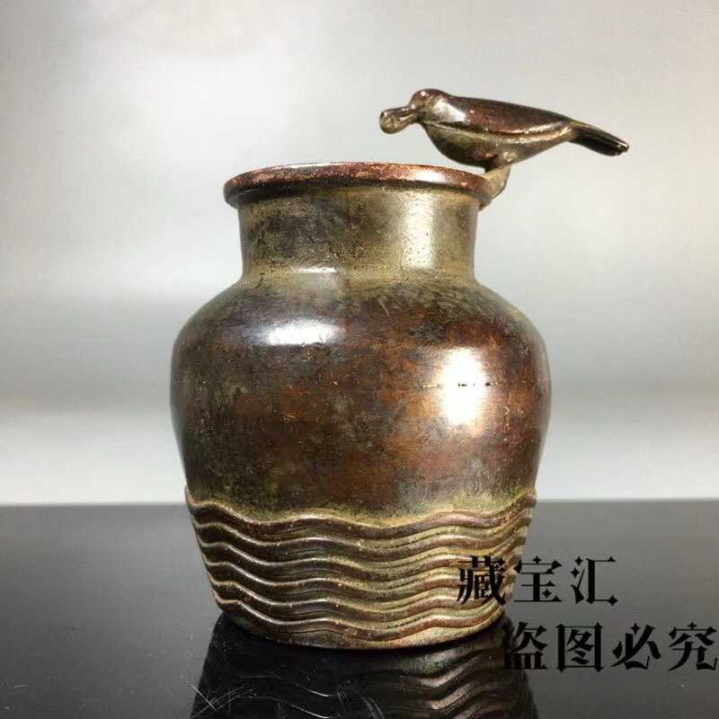 빈티지 컬렉션 청동 까마귀 물병 작은 항아리 새 모양  - Vintage Collectible Bottles 리뷰 및 가격